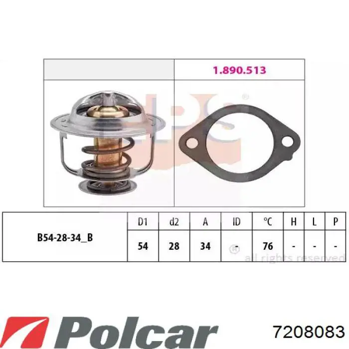 Радиатор охлаждения двигателя Polcar 7208083 цена, от 62.11 USD