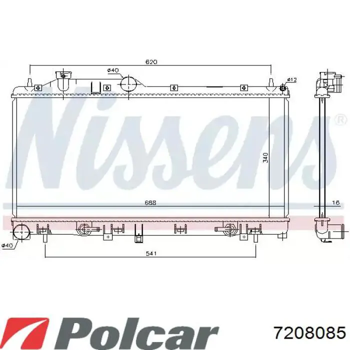 Радиатор 7208085 Polcar