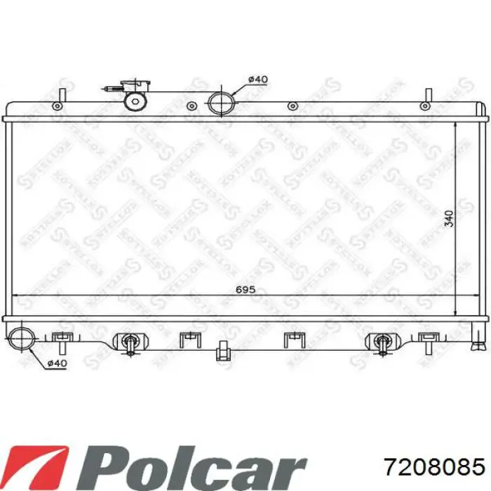 Радиатор 7208085 Polcar