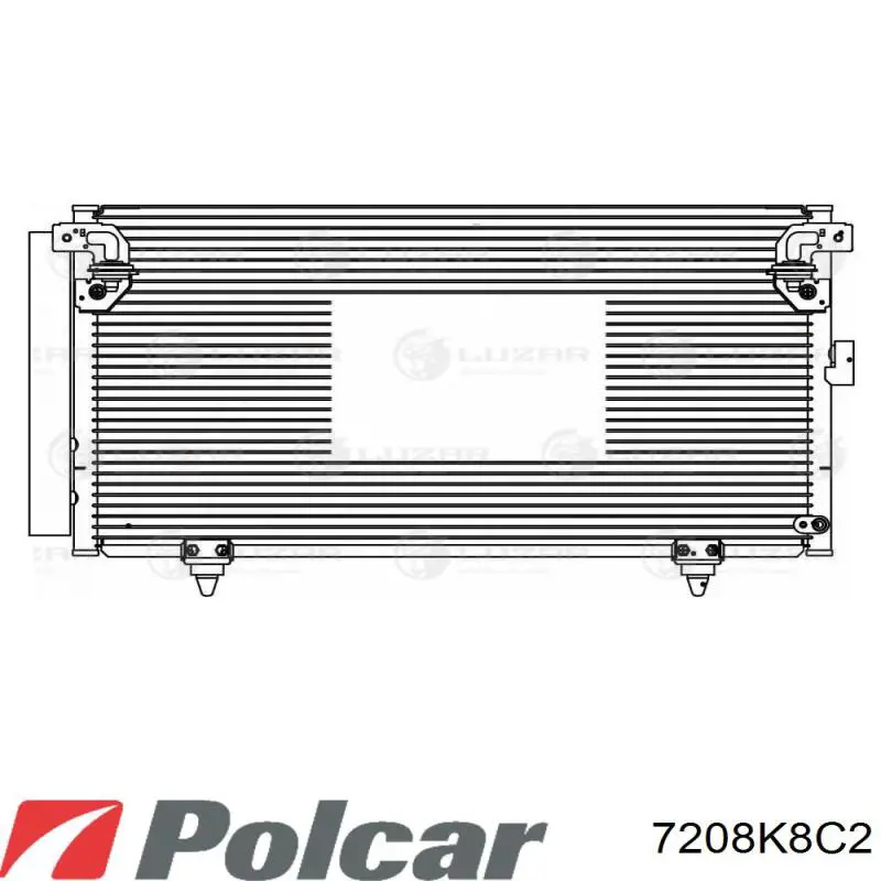 Радиатор кондиционера 7208K8C2 Polcar