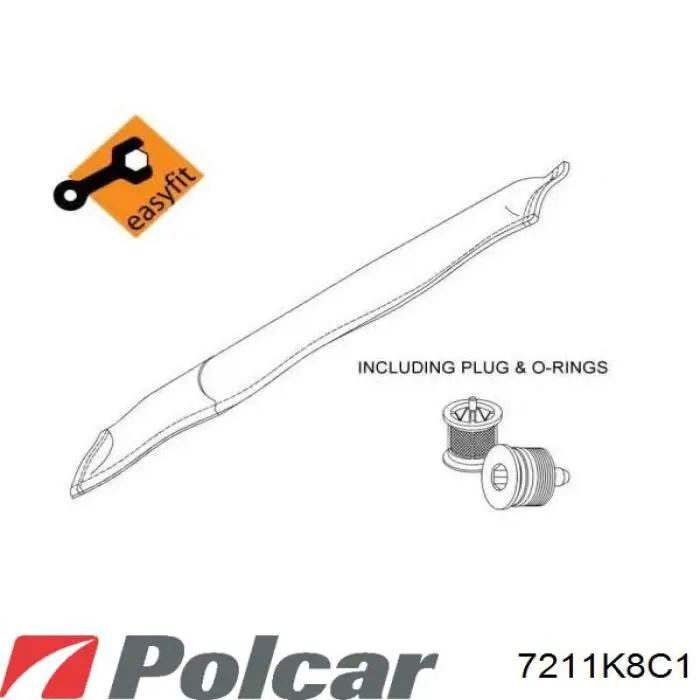 Конденсатор кондиционера Polcar 7211K8C1 цена, от 76.21 USD