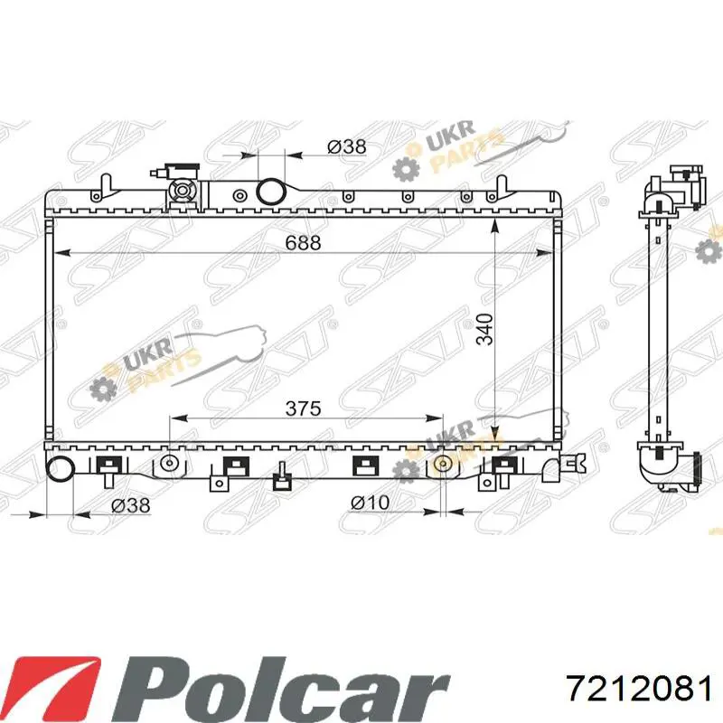 7212081 Polcar радиатор
