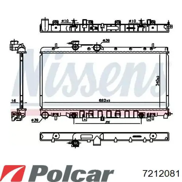 Радиатор 7212081 Polcar