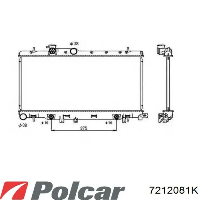 7212081K Polcar радиатор