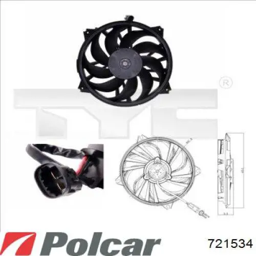 721534 Polcar Рамка радиатора нижняя