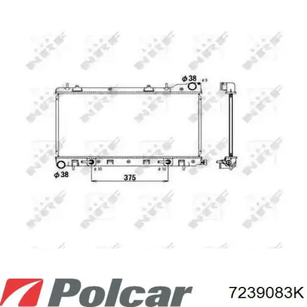 Радиатор 7239083K Polcar