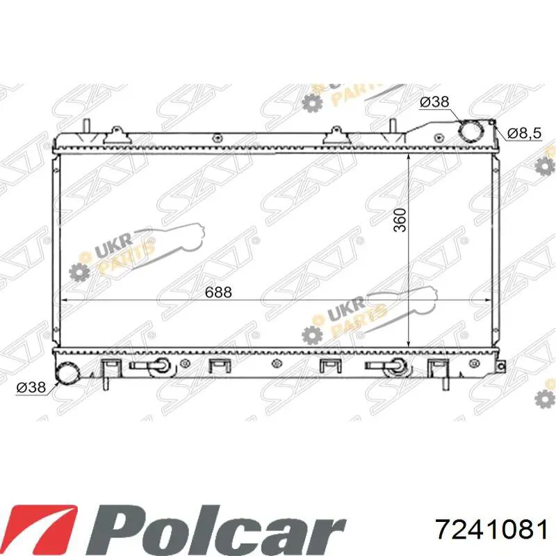 7241081 Polcar радиатор