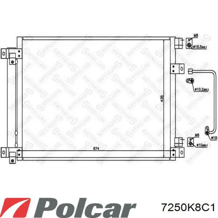 7250K8C1 Polcar радиатор кондиционера