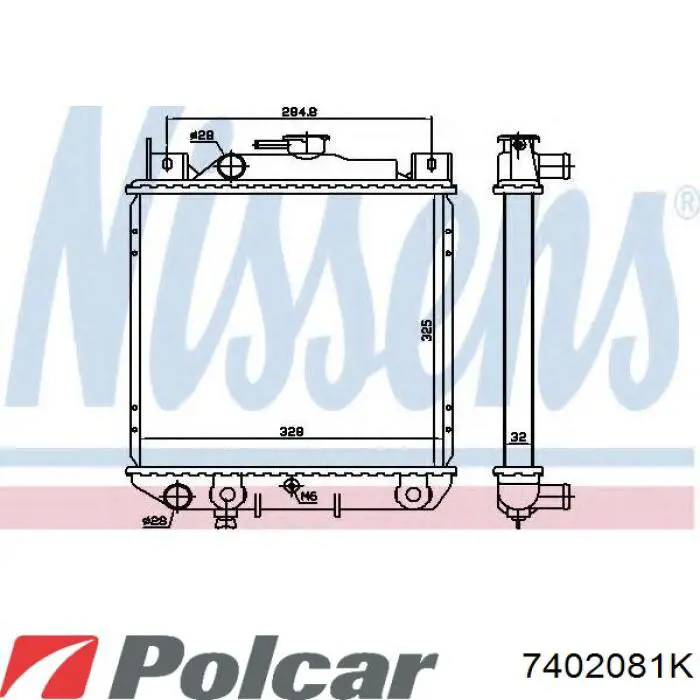 7402081K Polcar радиатор