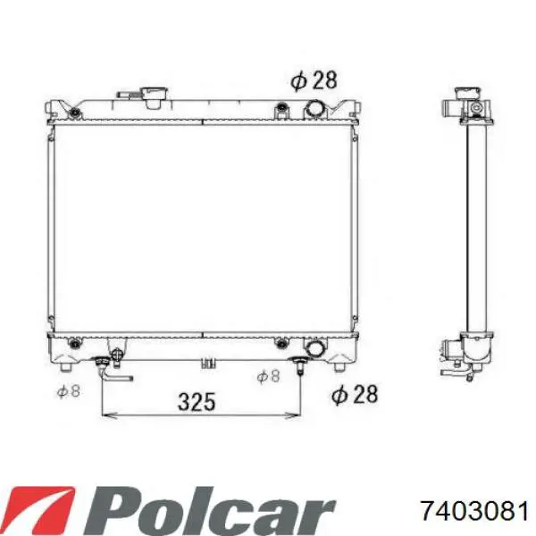 Радиатор 7403081 Polcar