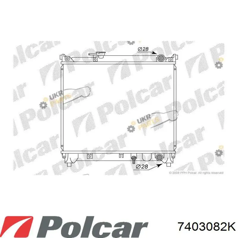 Купить 7403082 Polcar Радиатор водяной
