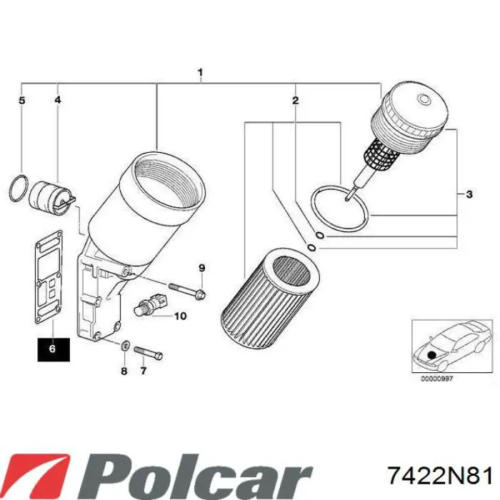 7422N8-1 Polcar радиатор печки