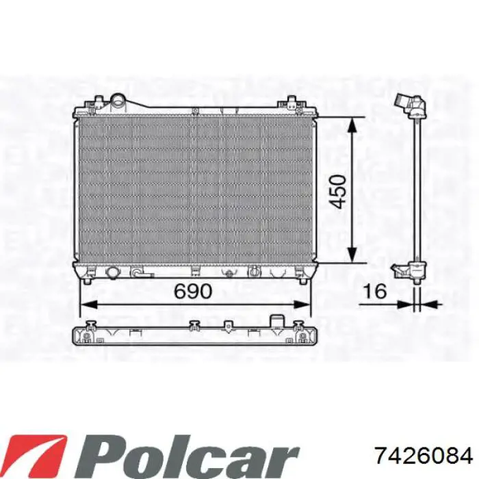 Радиатор 7426084 Polcar