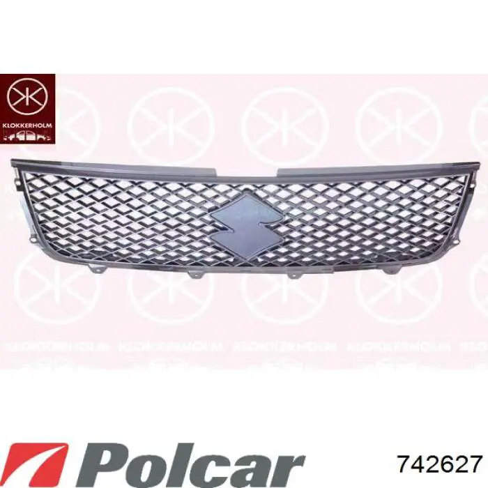 742627 Polcar Центральная решетка переднего бампера