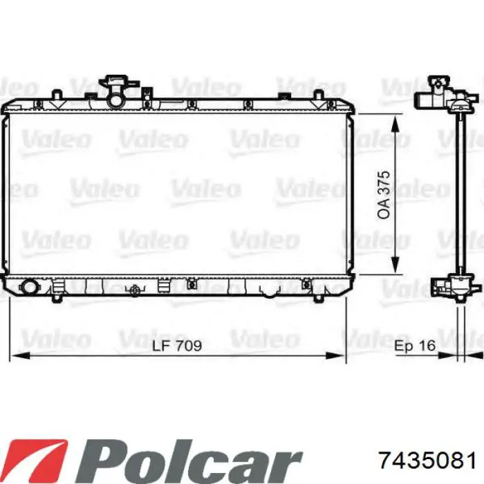 7435081 Polcar радиатор