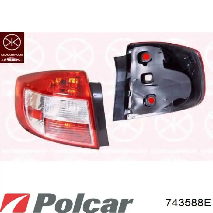 743588E Polcar Фонари задние