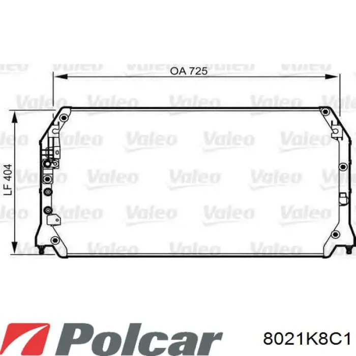 Радиатор кондиционера 8021K8C1 Polcar