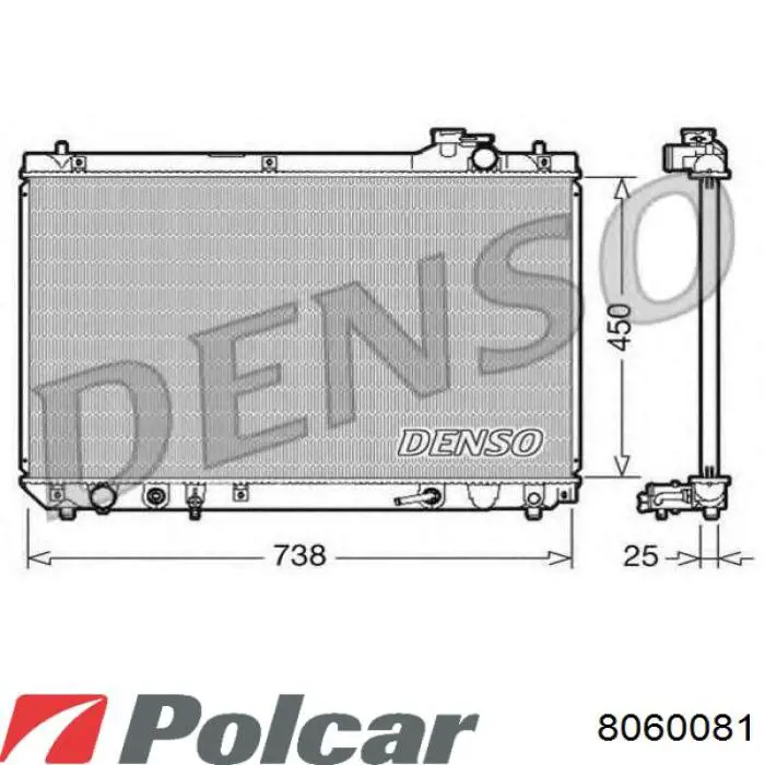 Радиатор 8060081 Polcar