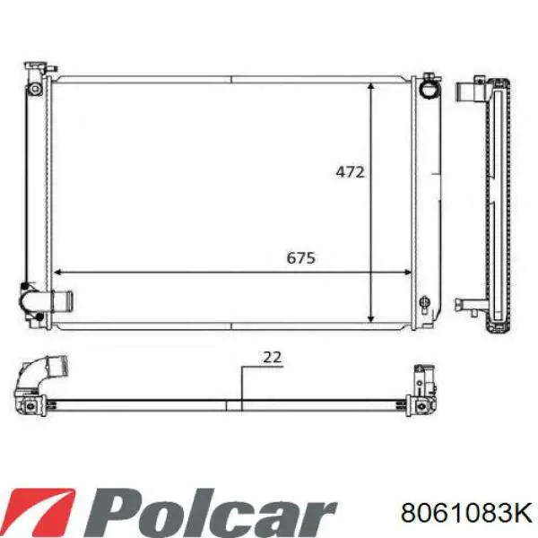 Радиатор 8061083K Polcar