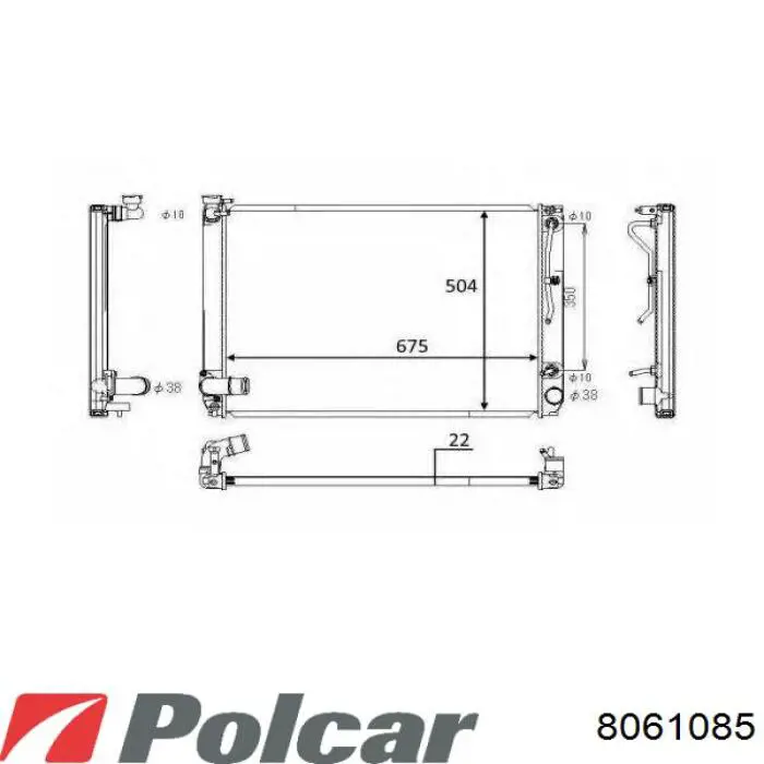 8061085 Polcar Радиатор основной