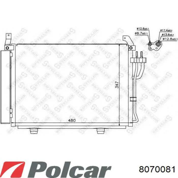 Радиатор 8070081 Polcar