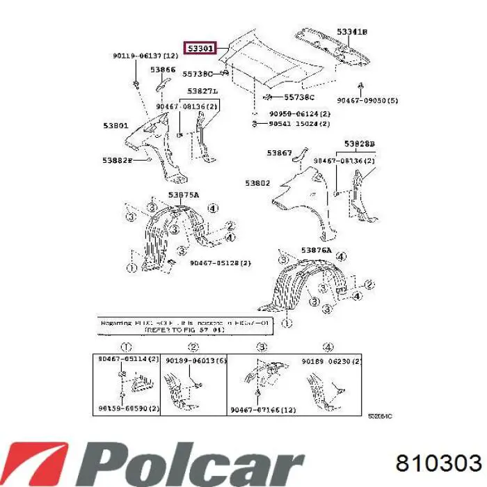 Капот 810303 Polcar