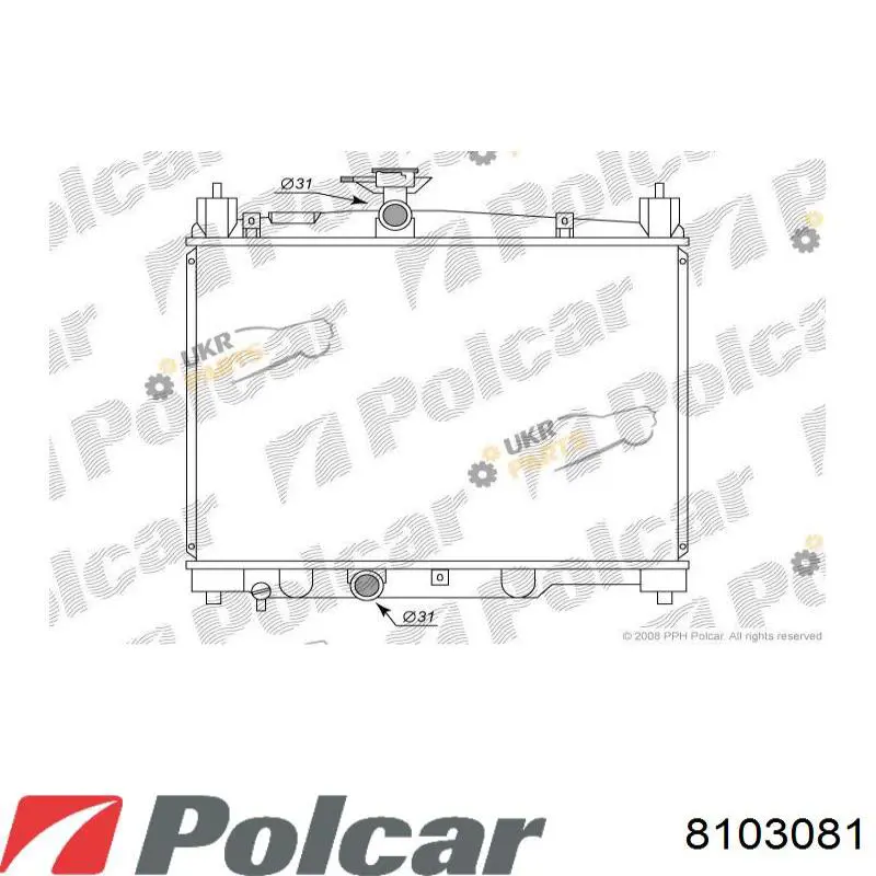 8103081 Polcar радиатор