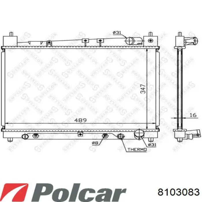 8103083 Polcar Радиатор основной