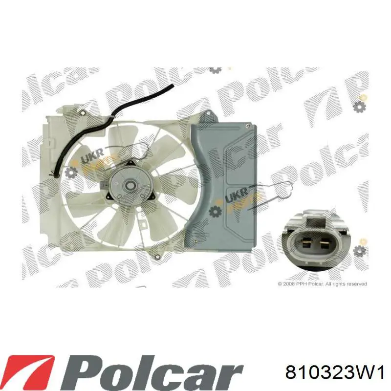 Мотор вентилятора системы охлаждения левый Polcar 810323W1