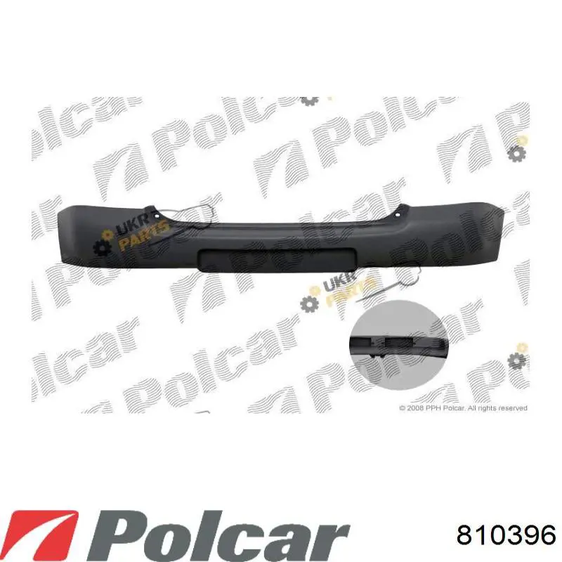 Задний бампер 8103965 Polcar