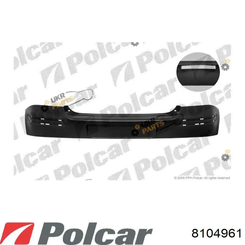 Задний бампер 8104961 Polcar