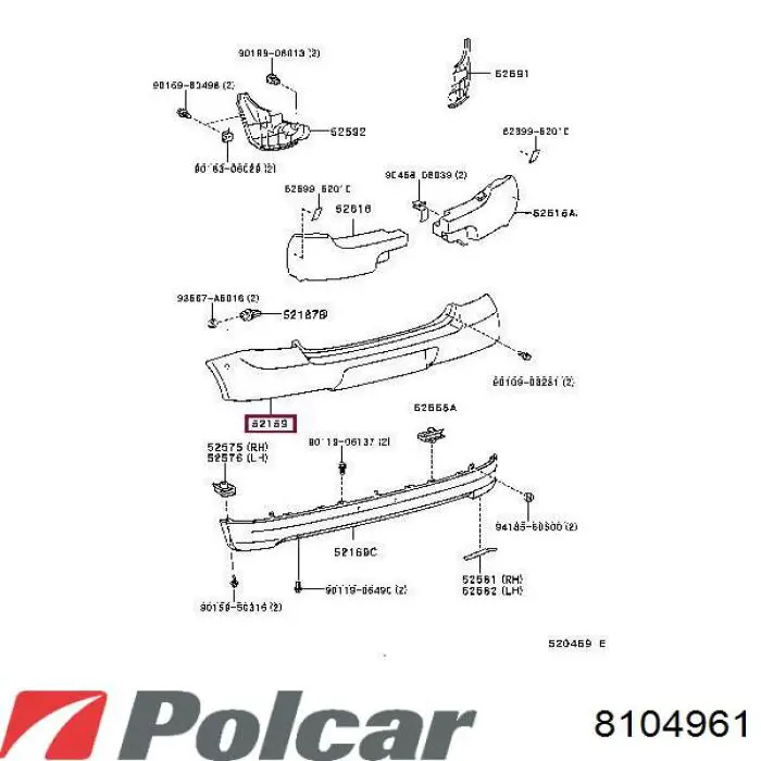 8104961 Polcar Задний бампер