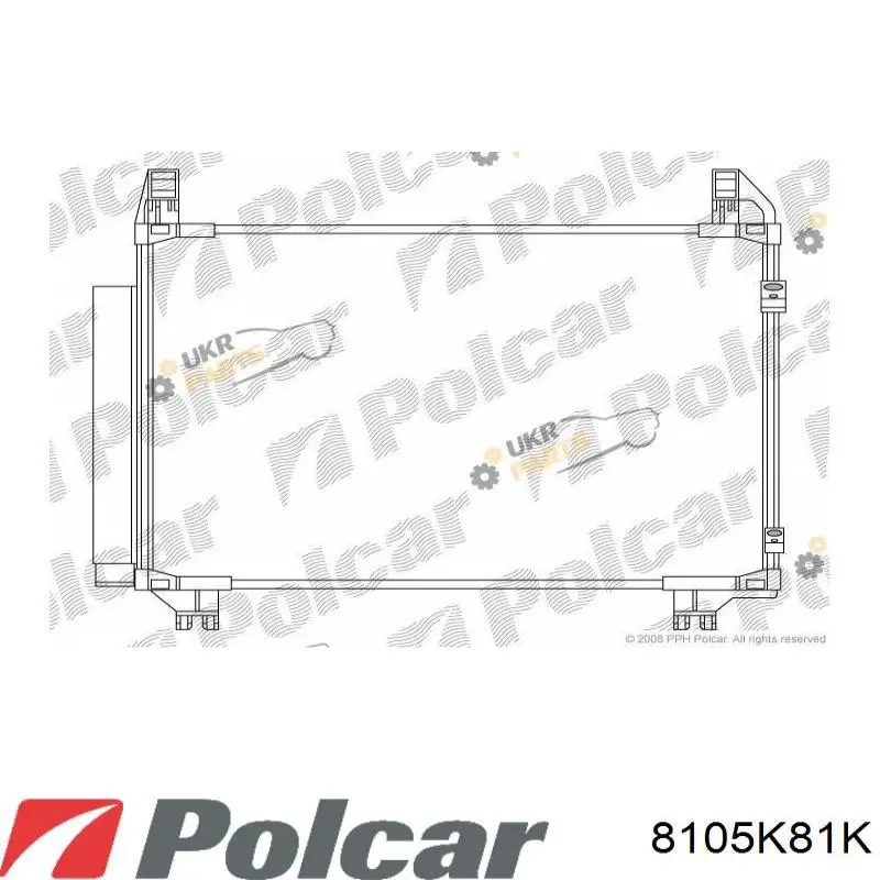8105K81K Polcar радиатор кондиционера