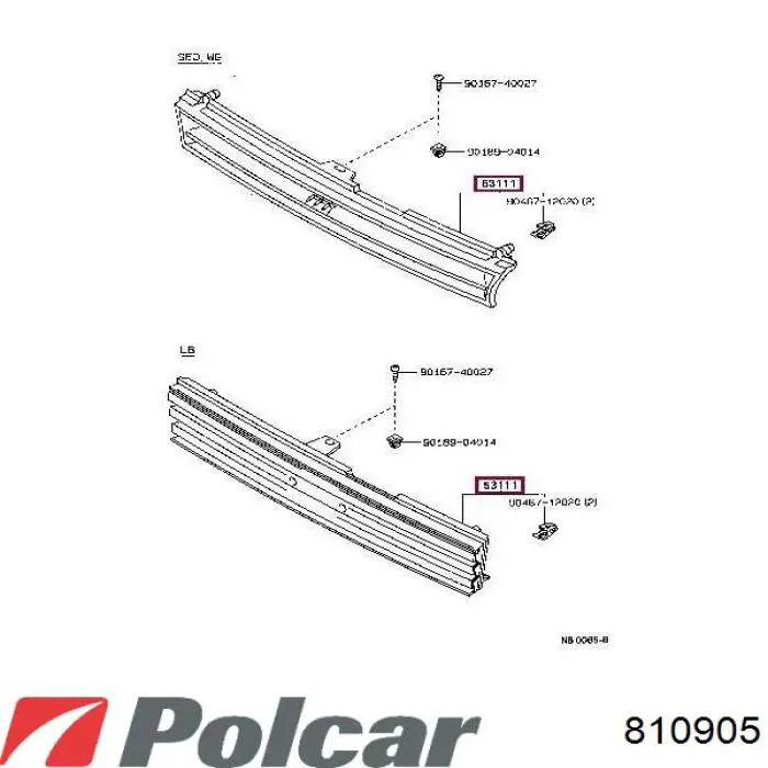 Решетка радиатора 810905 Polcar