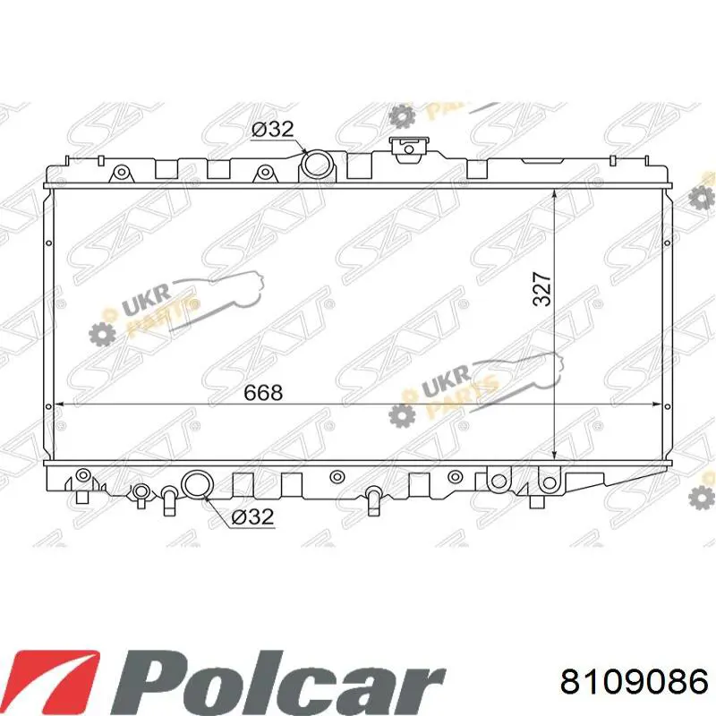 Радиатор 2213107 Denso