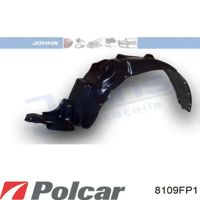 Подкрылок крыла переднего левый Polcar 8109FP1 цена, от 11.92 USD