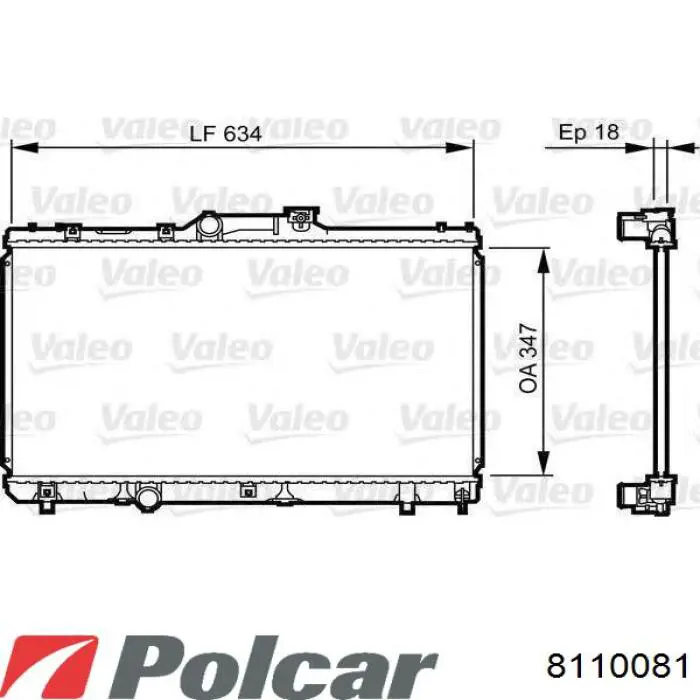 Радиатор 8110081 Polcar