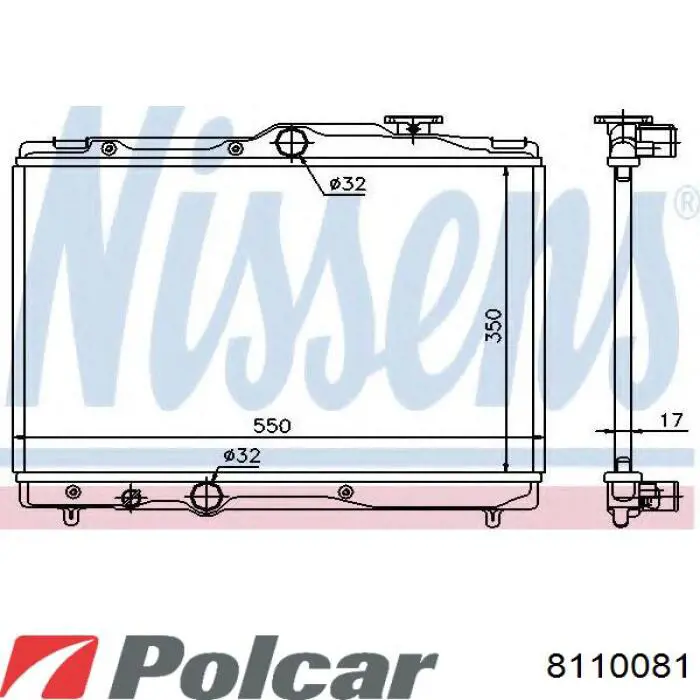 Радиатор 8111082 Polcar