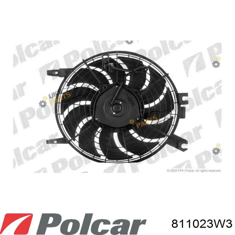 811023W3 Polcar диффузор радиатора кондиционера, в сборе с крыльчаткой и мотором