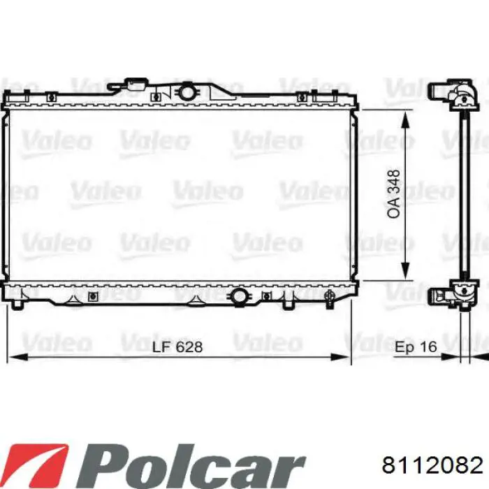 Радиатор 8112082 Polcar