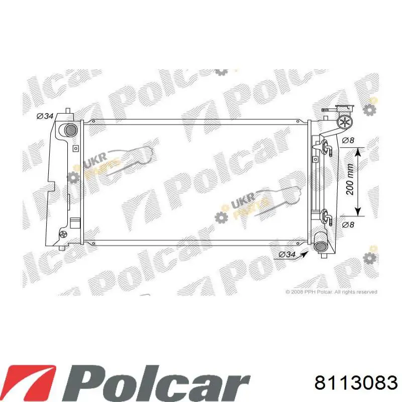 8113083 Polcar радиатор