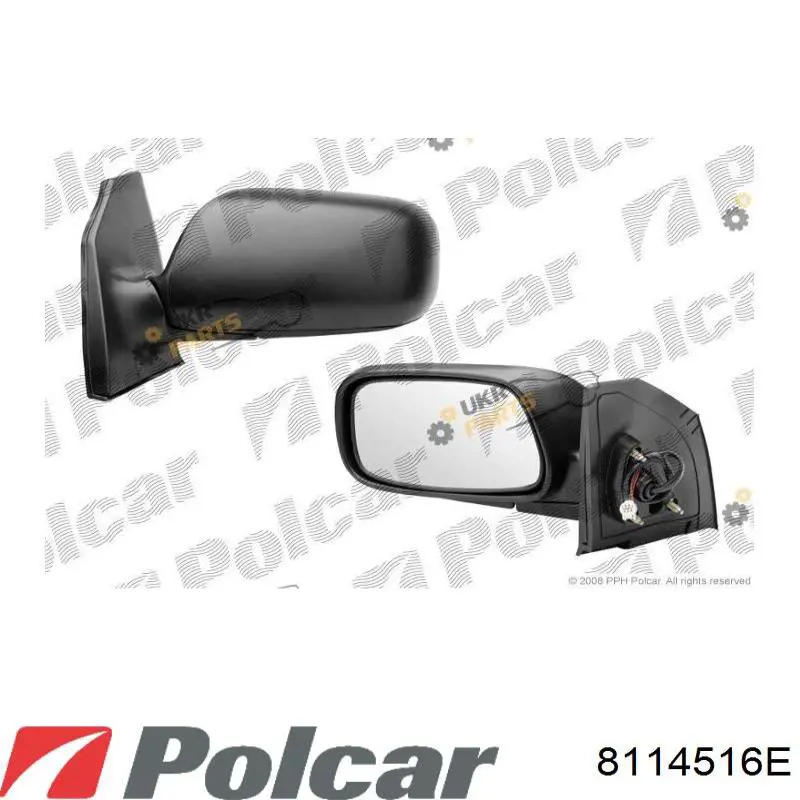 8114516E Polcar зеркало заднего вида левое