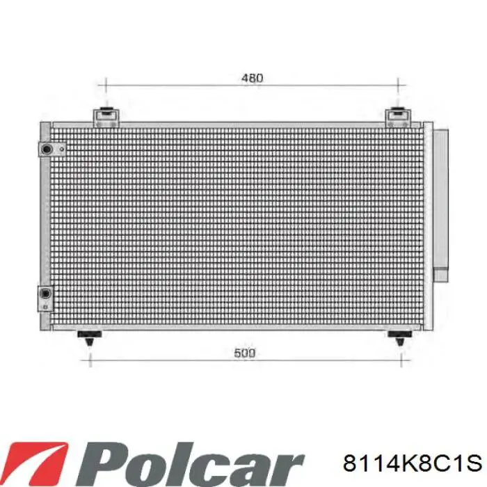 Радиатор кондиционера 8114K8C1S Polcar