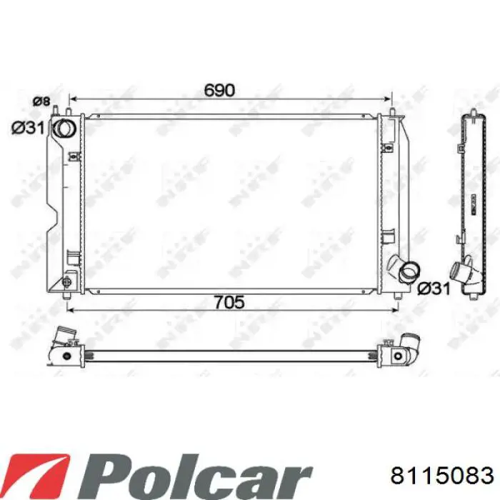 Радиатор 8115083 Polcar