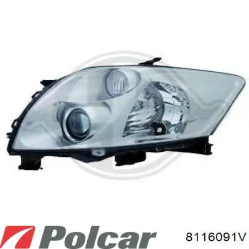 Левая фара 8116091V Polcar