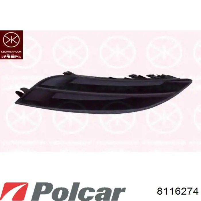 811627-4 Polcar заглушка (решетка противотуманных фар бампера переднего правая)