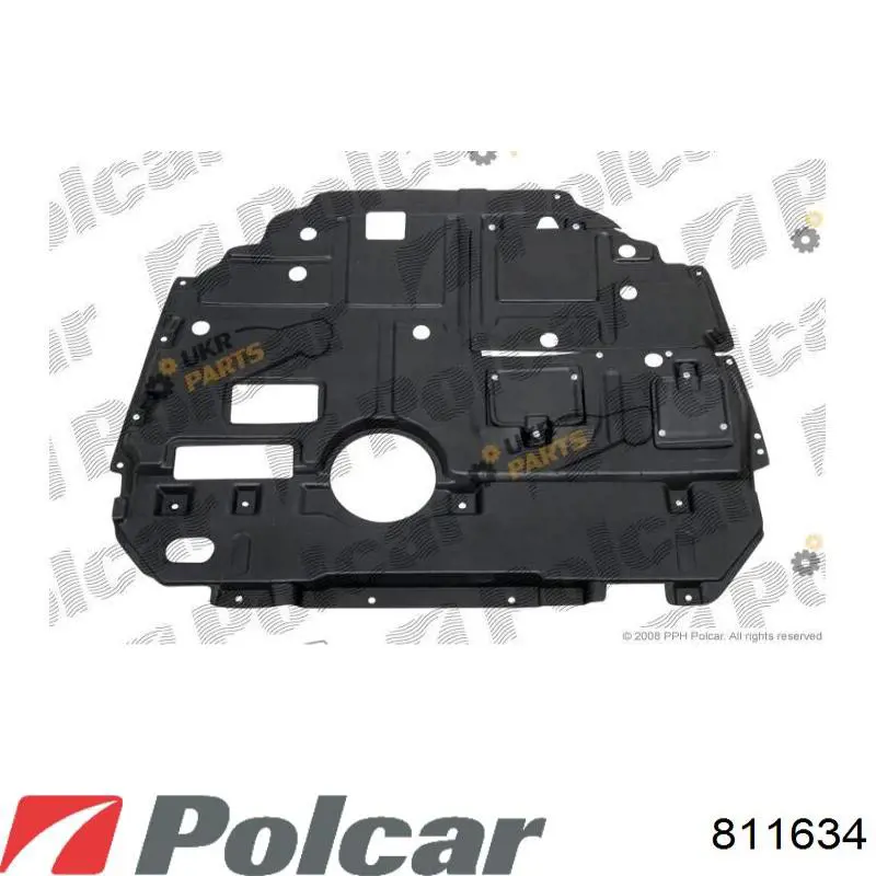 811634 Polcar суппорт радиатора нижний (монтажная панель крепления фар)