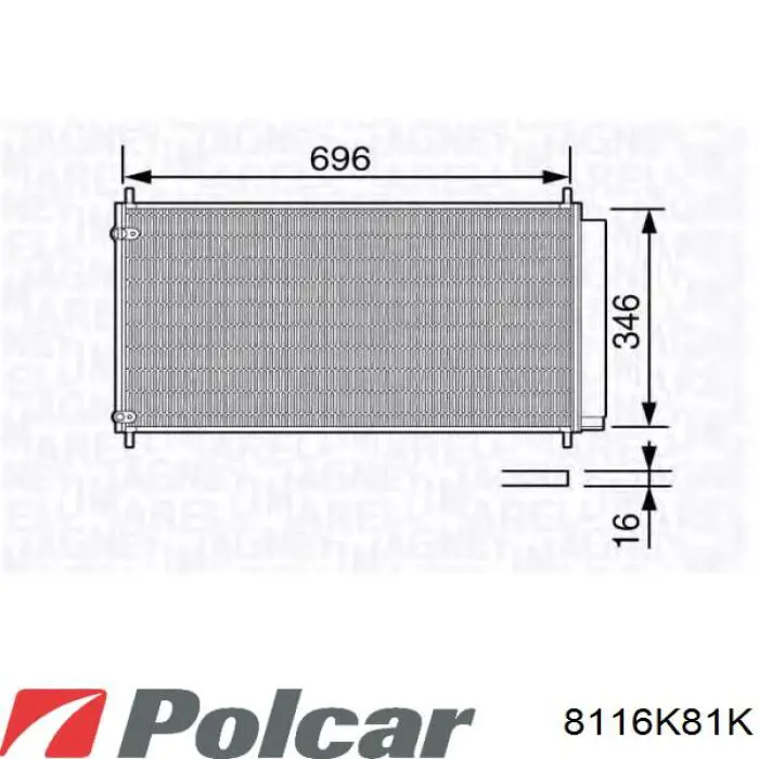 CD010373 Koyorad радиатор кондиционера
