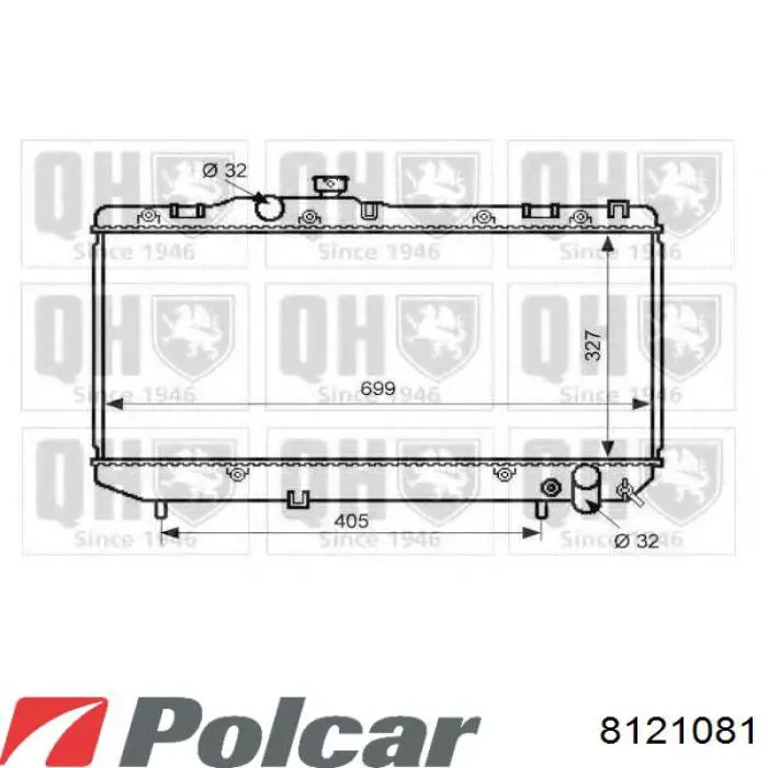 8121081 Polcar Радиатор основной