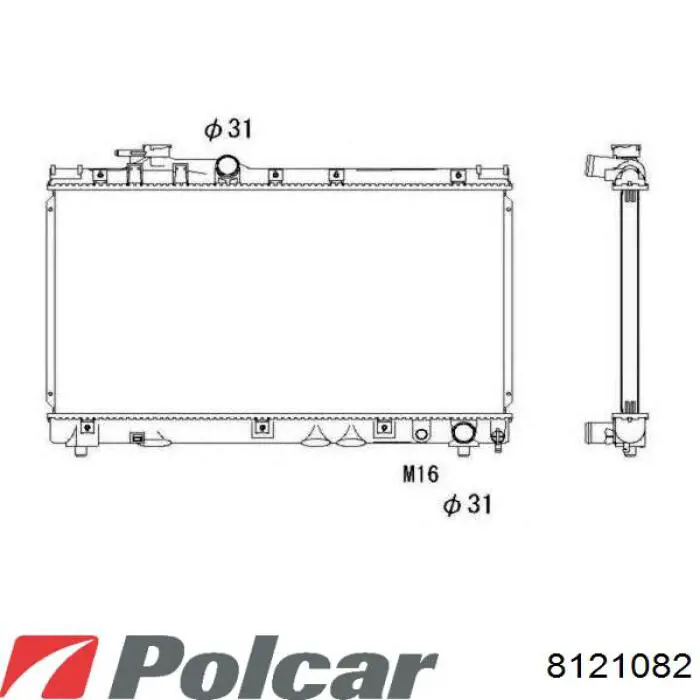 8121082 Polcar Радиатор основной